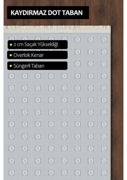 Eskitme Geometrik Çerçeve Desenli Mermer Gri Siyah Beyaz Kaydırmaz Kesme Yıkanabilir Ince Halı