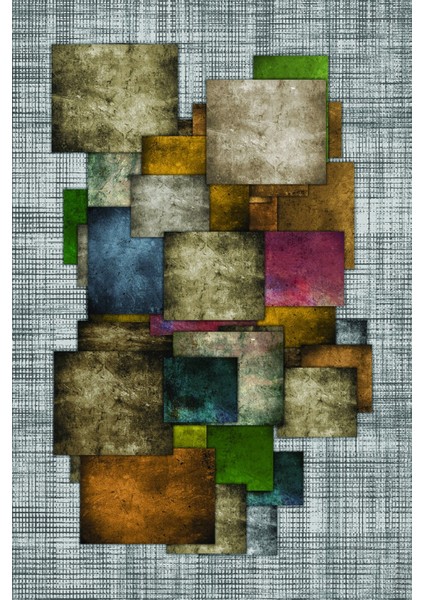 Modern Karışık Renkli Dijital Baskı Halı Kaydırmaz Ince Yıkanabilir fiyatları