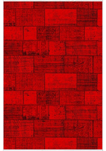 Salon Halısı Modern Patchwork Bordo Kaydırmaz Kesme Yıkanabilir Ince Halı Tüysüz Kilim fiyatları