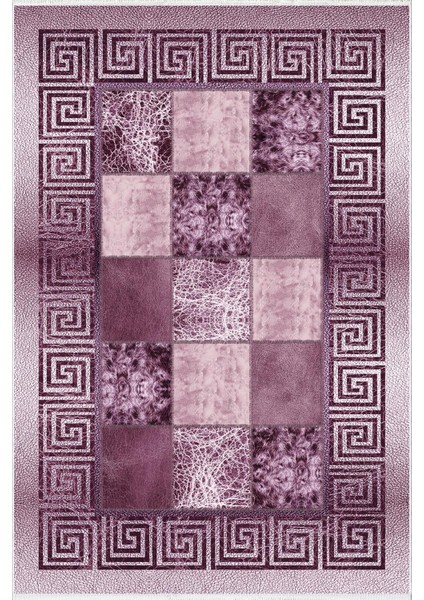 Salon Halısı Klasik Mor Kaydırmaz Kesme Yıkanabilir Ince Halı Tüysüz Kilim fiyatları
