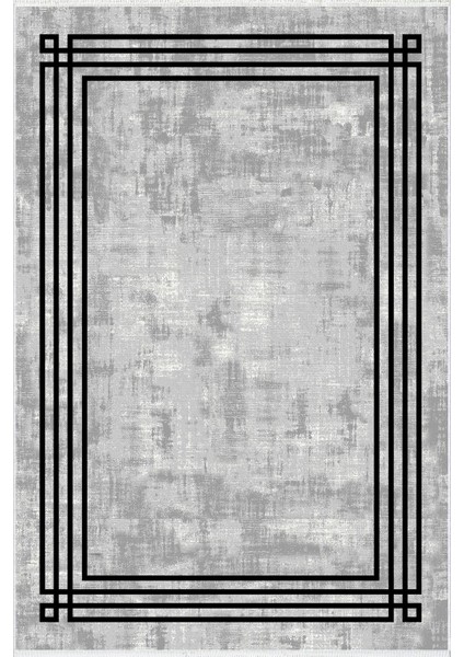 Salon Halısı Modern Çizgili Gri Siyah Kaydırmaz Kesme Yıkanabilir Ince Halı Tüysüz Kilim fiyatları