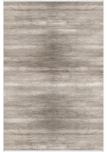 Salon Halısı Modern Eskitme Kahverengi Gri Kaydırmaz Kesme Yıkanabilir Ince Halı Tüysüz Kilim