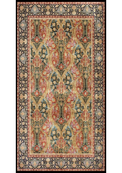 Klasik Eskitme Karışık Renkli Dijital Baskı Halı Kaydırmaz Ince Yıkanabilir fiyatları