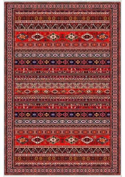 Salon Halısı Kilim Desenli Otantik Eskitme Bordo Kaydırmaz Kesme Yıkanabilir Ince Halı Tüysüz Kilim fiyatları