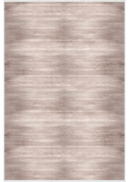 Salon Halısı Modern Eskitme Kahverengi Kaydırmaz Kesme Yıkanabilir Ince Halı Tüysüz Kilim