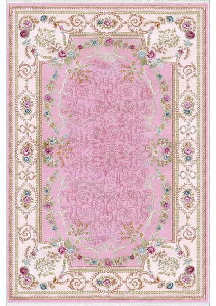 Salon Halısı Figürlü Çiçekli Pembe Mor Krem Kaydırmaz Kesme Yıkanabilir Ince Halı Tüysüz Kilim fiyatları