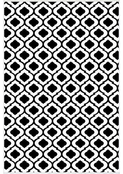Modern Geometrik Siyah Beyaz Kaydırmaz Kesme Yıkanabilir Ince Halı fiyatları