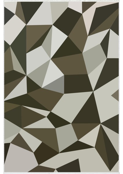 Salon Halısı Modern Geometrik Haki Gri Kahverengi Kaydırmaz Kesme Yıkanabilir Ince Halı Tüysüz Kilim fiyatları