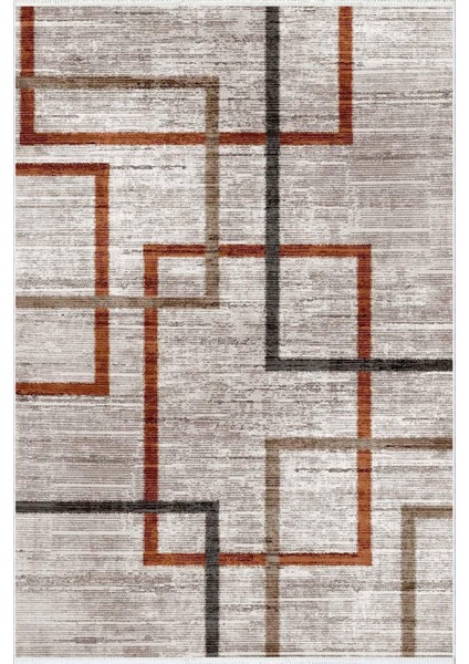 Salon Halısı Modern Geometrik Kahverengi Kaydırmaz Kesme Yıkanabilir Ince Halı Tüysüz Kilim fiyatları