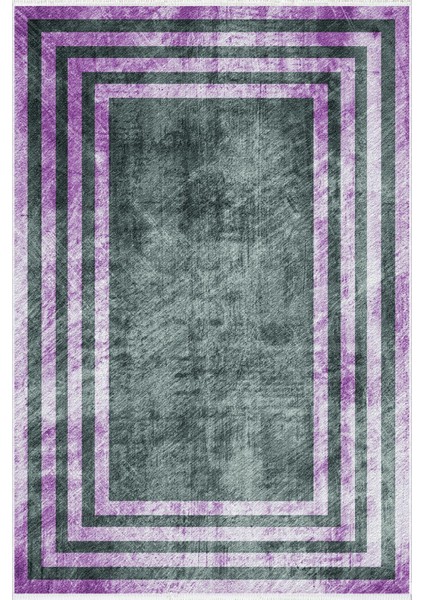 Salon Halısı Modern Çizgili Mor Gri Lila Kaydırmaz Kesme Yıkanabilir Ince Halı Tüysüz Kilim fiyatları