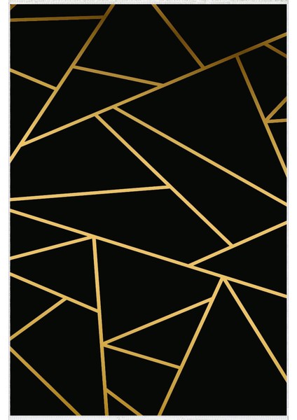 Salon Halısı Modern Altın Kahverengi Siyah Gold Kaydırmaz Yıkanabilir Ince Halı Tüysüz Kilim fiyatları