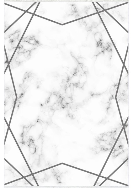 Salon Halısı Eskitme Geometrik Gri Beyaz Kaydırmaz Kesme Yıkanabilir Ince Halı Tüysüz Kilim fiyatları