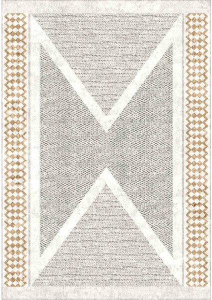 Modern Geometrik Gri Dijital Baskı Halı Kaydırmaz Ince Yıkanabilir fiyatları