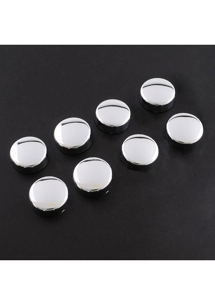 Dekoratif Vida Kapağı Kapatıcı 20 Mm Parlak Krom Vida Tapası Tıpası (50 Adet)