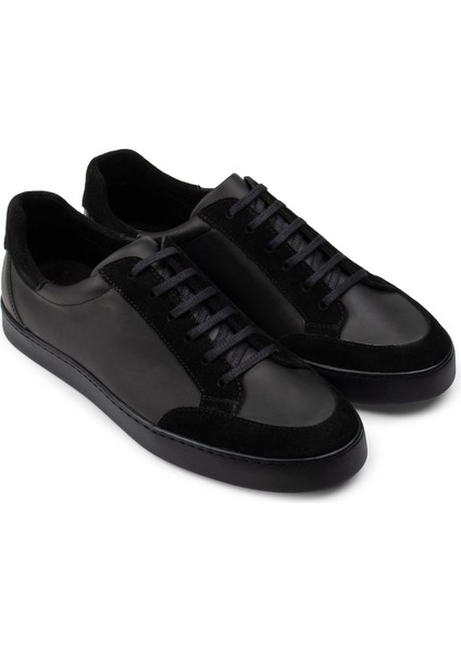 Deri Siyah Sneaker Erkek Ayakkabı fiyatları