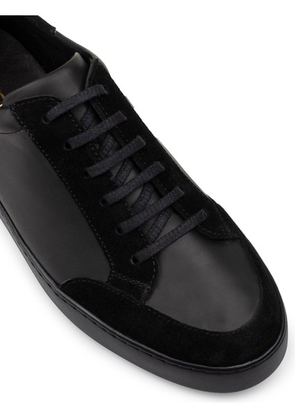 Deri Siyah Sneaker Erkek Ayakkabı indirimleri