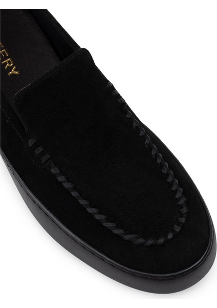 Süet Siyah Loafer Erkek Ayakkabı