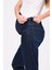 Hamile Esnek Karın Bantlı Mom Fit Kot Pantolon Lacivert 3