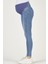 Hamile Esnek Karın Bantlı Skinny Kot Pantolon Mavi 3