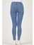 Hamile Esnek Karın Bantlı Skinny Kot Pantolon Mavi 5