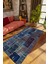 Modern Patchwork Mavi Dijital Baskı Halı Kaydırmaz Ince Yıkanabilir 1
