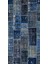 Modern Patchwork Mavi Dijital Baskı Halı Kaydırmaz Ince Yıkanabilir 2