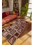 Modern Patchwork Kahverengi Dijital Baskı Halı Kaydırmaz Ince Yıkanabilir 1