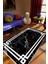 Salon Halısı Eskitme Geometrik Çerçeve Siyah Kaydırmaz Yıkanabilir Ince Halı Tüysüz Kilim 1