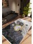 Salon Halısı Modern Altın Gold Altıgen Gri Siyah Kaydırmaz Yıkanabilir Ince Halı Tüysüz Kilim 1