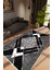 Salon Halısı Modern Geometrik Gümüş Siyah Gri Beyaz Kaydırmaz Yıkanabilir Ince Halı Tüysüz Kilim 1