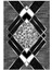 Salon Halısı Modern Geometrik Gümüş Siyah Gri Beyaz Kaydırmaz Yıkanabilir Ince Halı Tüysüz Kilim 2