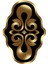 Salon Halısı Klasik Modern Gold Altın Siyah Metalik Kaydırmaz Yıkanabilir Ince Halı Tüysüz Kilim 2