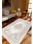 Salon Halısı Figürlü Çiçekli Gri Kaydırmaz Kesme Yıkanabilir Ince Halı Tüysüz Kilim 1