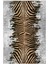 Salon Halısı Klasik Zebra Tema Gri Kahverengi Siyah Kaydırmaz Yıkanabilir Ince Halı Tüysüz Kilim 2