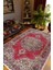 Salon Halısı Otantik Eskitme Bordo Kaydırmaz Kesme Yıkanabilir Ince Halı Tüysüz Kilim 1