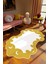 Salon Halısı Klasik Modern Sarı Beyaz Altın Kaydırmaz Kesme Yıkanabilir Ince Halı Tüysüz Kilim 1