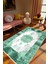 Salon Halısı Klasik Turkuaz Kaydırmaz Kesme Yıkanabilir Ince Halı Tüysüz Kilim 1