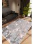 Salon Halısı Modern Çizgili Gri Pembe Kaydırmaz Kesme Yıkanabilir Ince Halı Tüysüz Kilim 1