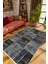 Salon Halısı Modern Patchwork Gri Siyah Kaydırmaz Kesme Yıkanabilir Ince Halı Tüysüz Kilim 1