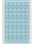 Modern Geometrik Mavi Dijital Baskı Halı Kaydırmaz Ince Yıkanabilir 2