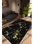 Salon Halısı Taş Mermer Modern Gold Siyah Altın Kaydırmaz Kesme Yıkanabilir Ince Halı Tüysüz Kilim 1