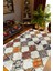 Salon Halısı Otantik Eskitme Patchwork Turuncu Kaydırmaz Kesme Yıkanabilir Ince Halı Tüysüz Kilim 1