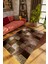 Modern Patchwork Kahverengi Dijital Baskı Halı Kaydırmaz Ince Yıkanabilir 1