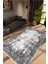 Salon Halısı Doku Eskitme Siyah Gri Kaydırmaz Kesme Yıkanabilir Ince Halı Tüysüz Kilim 1