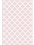 Salon Halısı Modern Geometrik Fas Pembe Beyaz Kaydırmaz Yıkanabilir Ince Halı Tüysüz Kilim 2
