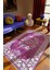 Klasik Eskitme Mor Dijital Baskı Halı Kaydırmaz Ince Yıkanabilir 1
