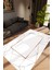 Salon Halısı Modern Geometrik Beyaz Kahverengi Kaydırmaz Kesme Yıkanabilir Ince Halı Tüysüz Kilim 1