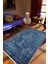 Salon Halısı Klasik Eskitme Mavi Lacivert Kaydırmaz Kesme Yıkanabilir Ince Halı Tüysüz Kilim 1