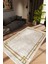 Salon Halısı Modern Çizgili Kahverengi Vizon Kaydırmaz Kesme Yıkanabilir Ince Halı Tüysüz Kilim 1