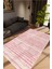 Modern Eskitme Pembe Beyaz Kaydırmaz Kesme Yıkanabilir Ince Halı 1